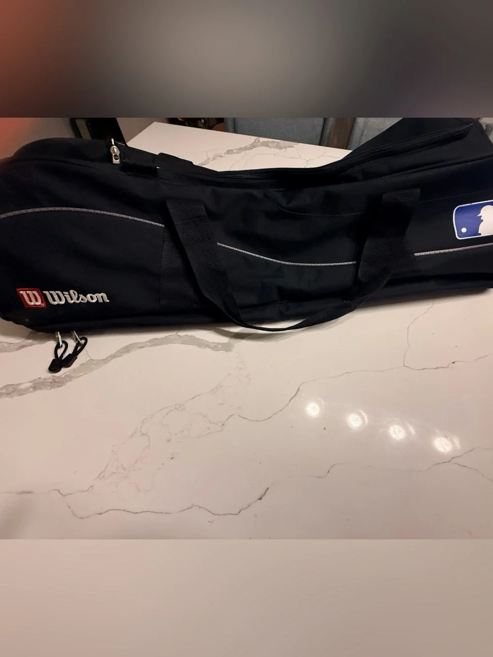 MLB Wilson BLACK & RED Major League Baseball Softball Bat Bag Carry All